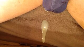 Flaccid Cock Drips Loads of Cum Through Underwear