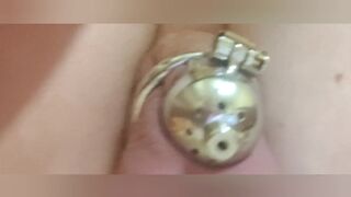 I tease myself while Im locked up