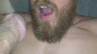 Monster Cock Stud with Beard Deep Throat, Piss, & Cum - 10 image