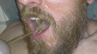 Monster Cock Stud with Beard Deep Throat, Piss, & Cum - 12 image