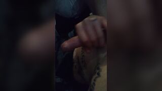 stroking my horny cock and came on myself