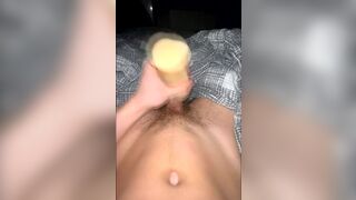 STROKING BIG DICK WITH SEX TOY UNTIL ORGASM (Pocket Pussy) - 10 image