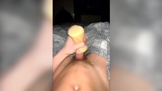 STROKING BIG DICK WITH SEX TOY UNTIL ORGASM (Pocket Pussy) - 11 image