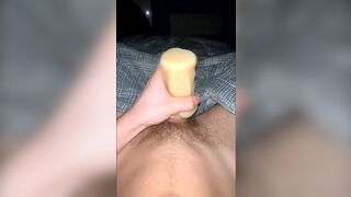 STROKING BIG DICK WITH SEX TOY UNTIL ORGASM (Pocket Pussy) - 4 image