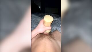 STROKING BIG DICK WITH SEX TOY UNTIL ORGASM (Pocket Pussy) - 5 image