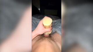 STROKING BIG DICK WITH SEX TOY UNTIL ORGASM (Pocket Pussy) - 6 image