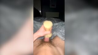 STROKING BIG DICK WITH SEX TOY UNTIL ORGASM (Pocket Pussy) - 7 image