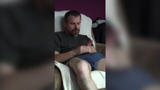 Extended masturbation of a very hard cock to a big cumshot - 3 image