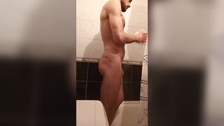 Guy washes himself in the shower and cums - 3 image
