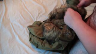 Topshop Fur Hood Parka - Wank - Play - Cum-shot on Fur!