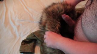 Topshop Fur Hood Parka - Wank - Play - Cum-shot on Fur!