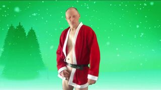 Kudoslong dressed as Santa wishes Merry Christmas and wanks