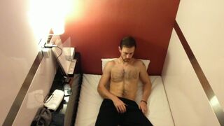 Boy masturbating in Capsule Hotel - Wanking in Japan - 2 image