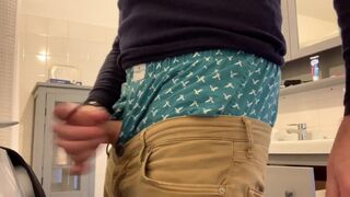Jerking off in my American Eagle boxers, sagging and cumming, verbal too - 3 image