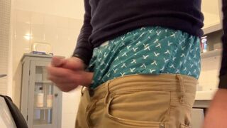 Jerking off in my American Eagle boxers, sagging and cumming, verbal too - 6 image