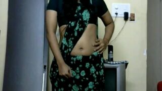 KRITHI Saree Navel Tease, Hip Folds, Belly Shakes Close up man