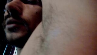 Hot male bodies. Hairy armpits and pubes with spitting - 11 image