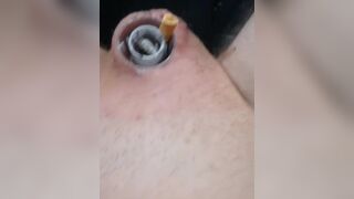 Micropenis Superglue ashtray damp cigarette solo cbt BDSM
