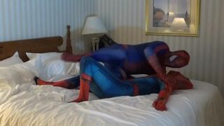 horny classic spiderman overpowers his spider enemy - 12 image