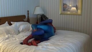 horny classic spiderman overpowers his spider enemy - 15 image