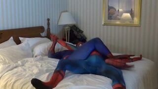 horny classic spiderman overpowers his spider enemy - 2 image