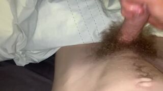 Inexperienced guy fingering tight ass and jerking off. (feet and cumshot) - 9 image