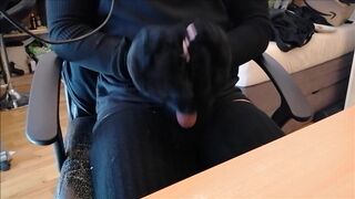 Catboy making a mess, a thick mess