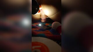 Sissy asspussy training with fucking machine