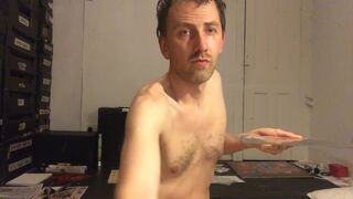 EDGEWORTH JOHNSTONE Wanking and Cum Eating CAMERA 3 - Licking Semen Cumshot off Glass