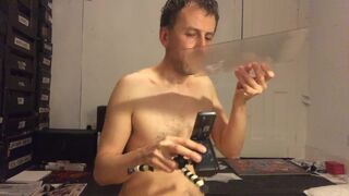 EDGEWORTH JOHNSTONE Wanking and Cum Eating CAMERA 3 - Licking Semen Cumshot off Glass