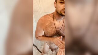 Submissive Cock Hungry Horny Bottom Scrubbing In Chains With An Ending Surprise HD 1080!!! - 2 image