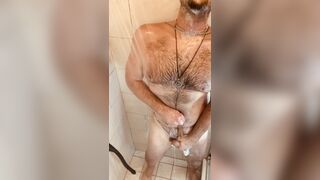 Submissive Cock Hungry Horny Bottom Scrubbing In Chains With An Ending Surprise HD 1080!!!
