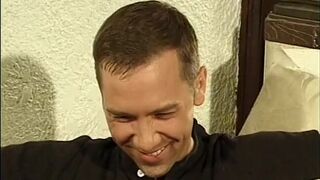 Handsome dudes with tattoos fucking wildly on the couch