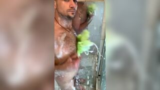 HD 1080 Horny Submissive Bottom Shower In Chains - 9 image