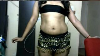 KRITHI Sexy BELLY DANCE, Curvy Hip Folds & Strip Tease