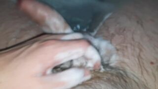 DADDY SENPAI WASHES BALLS, PUBES AND COCK WHILE YOU WATCH - 8 image