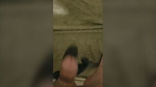 Homemade, hands free cock massage with prostate massager shoots hot load!!