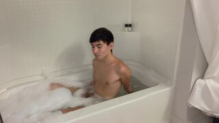 College teen step bro bath jerk off - 3 image