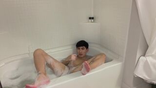 College teen step bro bath jerk off - 5 image