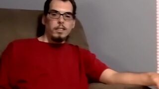 Jock American Joshua smoking before blowjob and cumshot