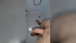 Hot in the shower, I touch my cock while I rub - 2 image