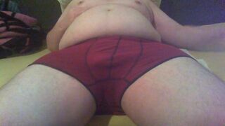 Chubby boy jerk off with a deo roller in his ass - 4 image