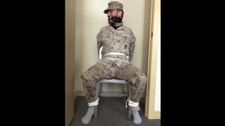 Tied Gagged in Uniform - 1 image