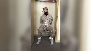 Tied Gagged in Uniform - 4 image