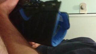 Public toilet wank. Jerk off into my work boots