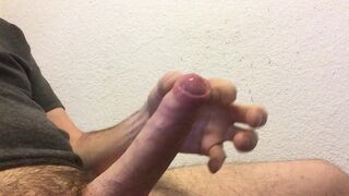 Foreskin play and wank of my precum dripping uncut cock - 7 image