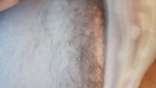 In wifes panties cumming using pencil vibe
