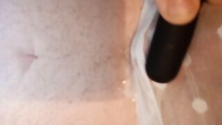 In wifes panties cumming using pencil vibe