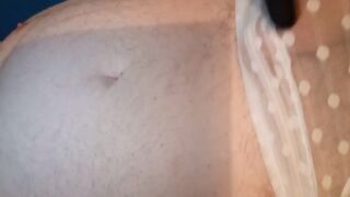 In wifes panties cumming using pencil vibe
