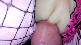 Close up Creamed cock inside homemade pillow sexdoll pussy - 3 image